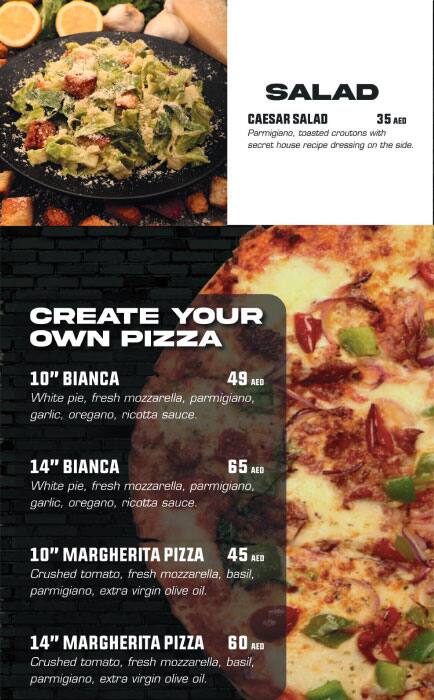 800 Degrees Pizza Menu in Barsha 