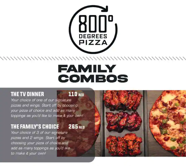 800 Degrees Pizza Menu in Barsha 