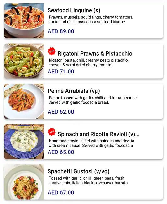 Carluccio's Menu in The Dubai Mall,Downtown Dubai, Dubai 