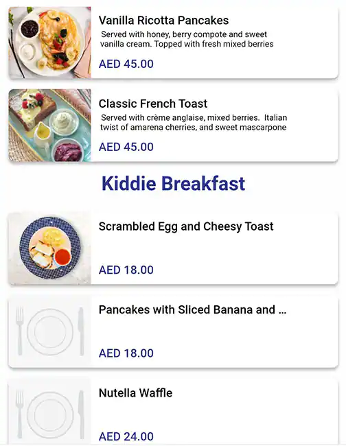 Carluccio's Menu in The Dubai Mall,Downtown Dubai, Dubai 