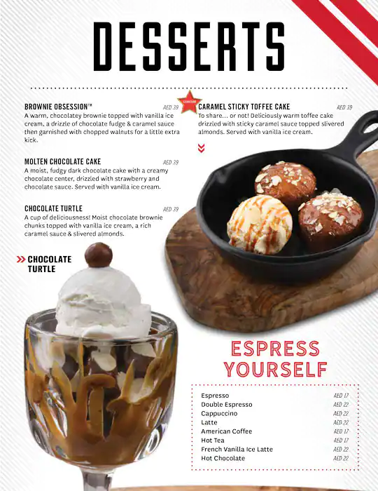 TGI Fridays Menu in Dubai Festival City Mall, Festival City, Dubai 