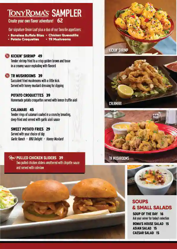 Tony Roma's Menu in Trade Centre Area, Dubai 