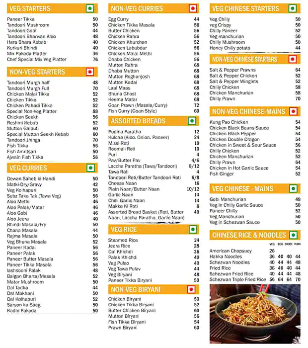 Masala HQ Menu in Burj Khalifa Area 