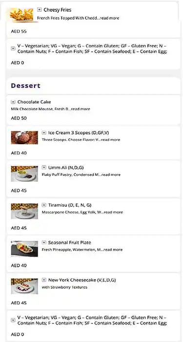 Farriers - The Meydan Hotel Menu 