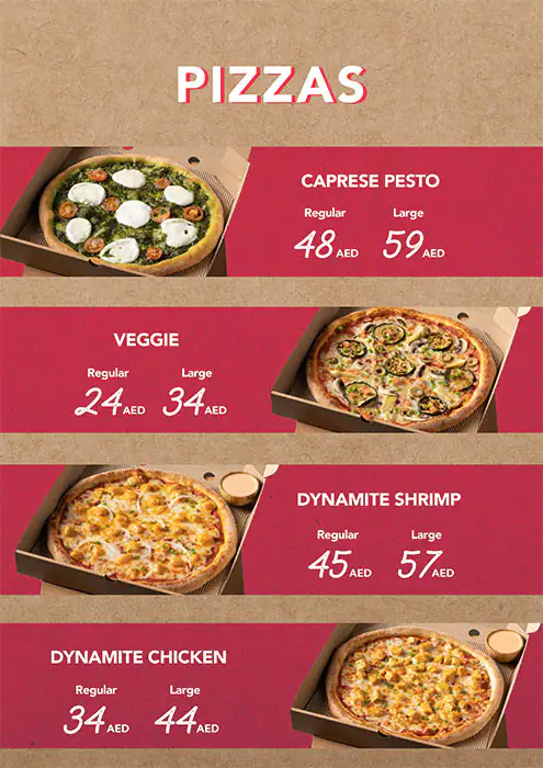 Society Pizza Menu in Deira 