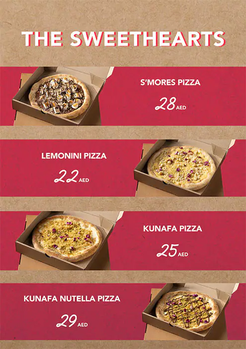 Society Pizza Menu in Deira 