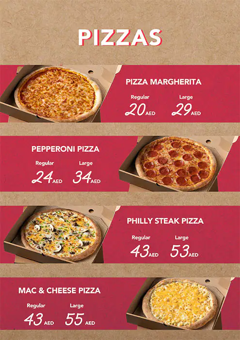 Society Pizza Menu in Deira 