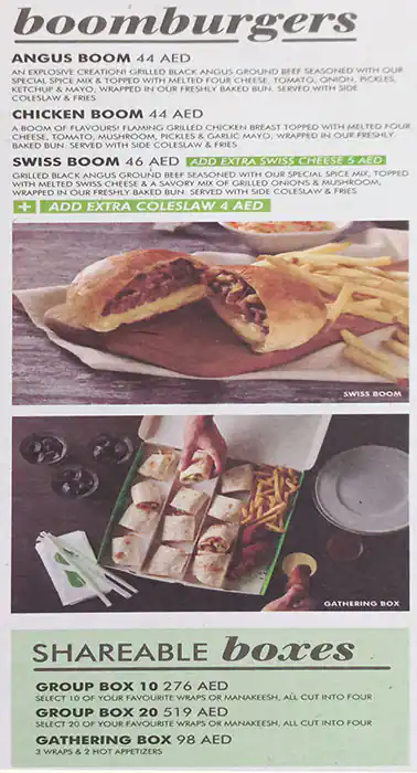 Zaatar w Zeit Menu in Barsha 