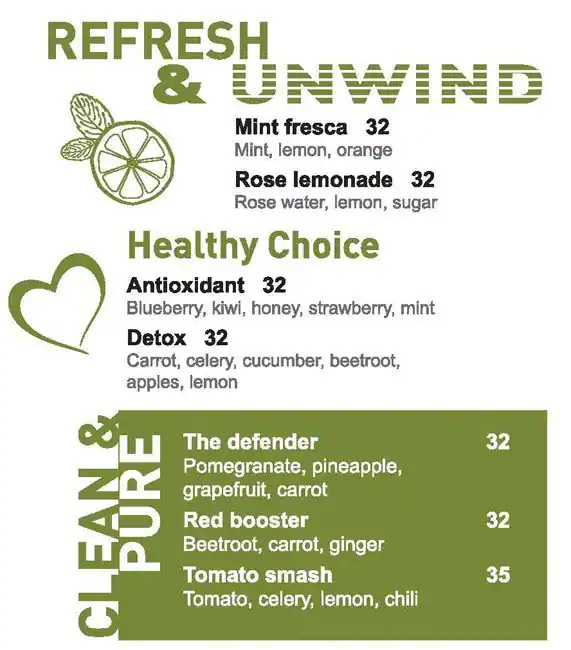 Olive Oil - Jumeira Rotana Menu 