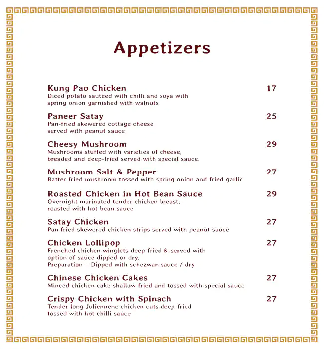 Chopstix Menu in Bur Dubai 