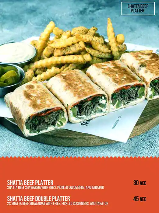 Tarator - Shawarma Wraps & Bowls Menu 