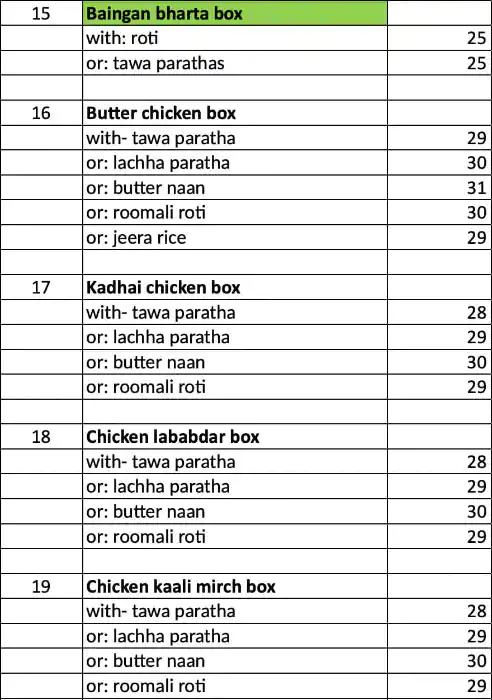 Nukkad Chowk Menu in Bur Dubai 