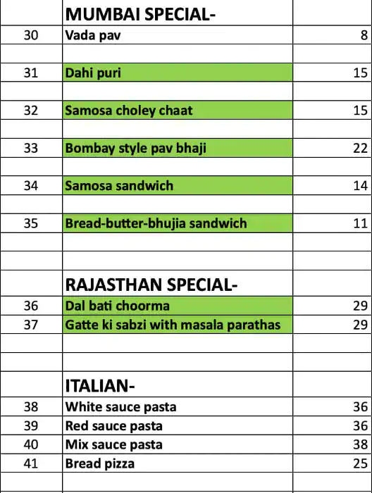 Nukkad Chowk Menu in Bur Dubai 