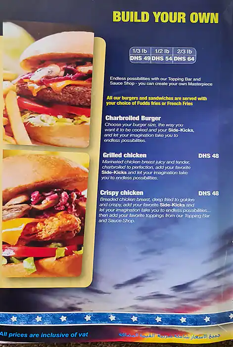 Fuddruckers Menu in Al Garhoud, Dubai 