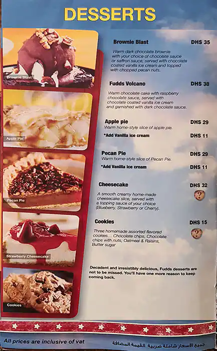 Fuddruckers Menu in Al Garhoud, Dubai 