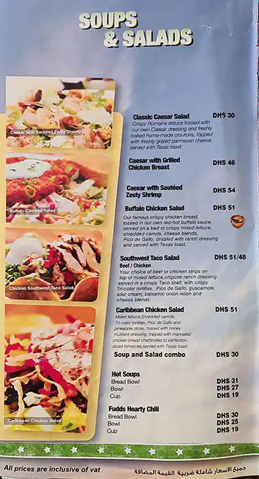 Fuddruckers Menu in Al Garhoud, Dubai 