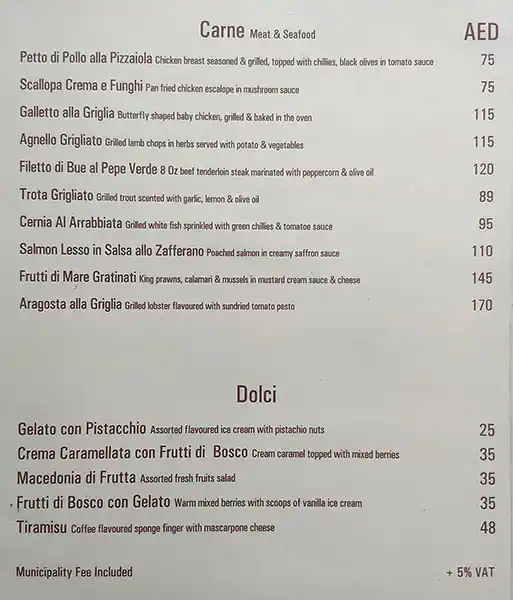 La Vigna - لافنيا Menu in Century Village, Garhoud, Dubai 