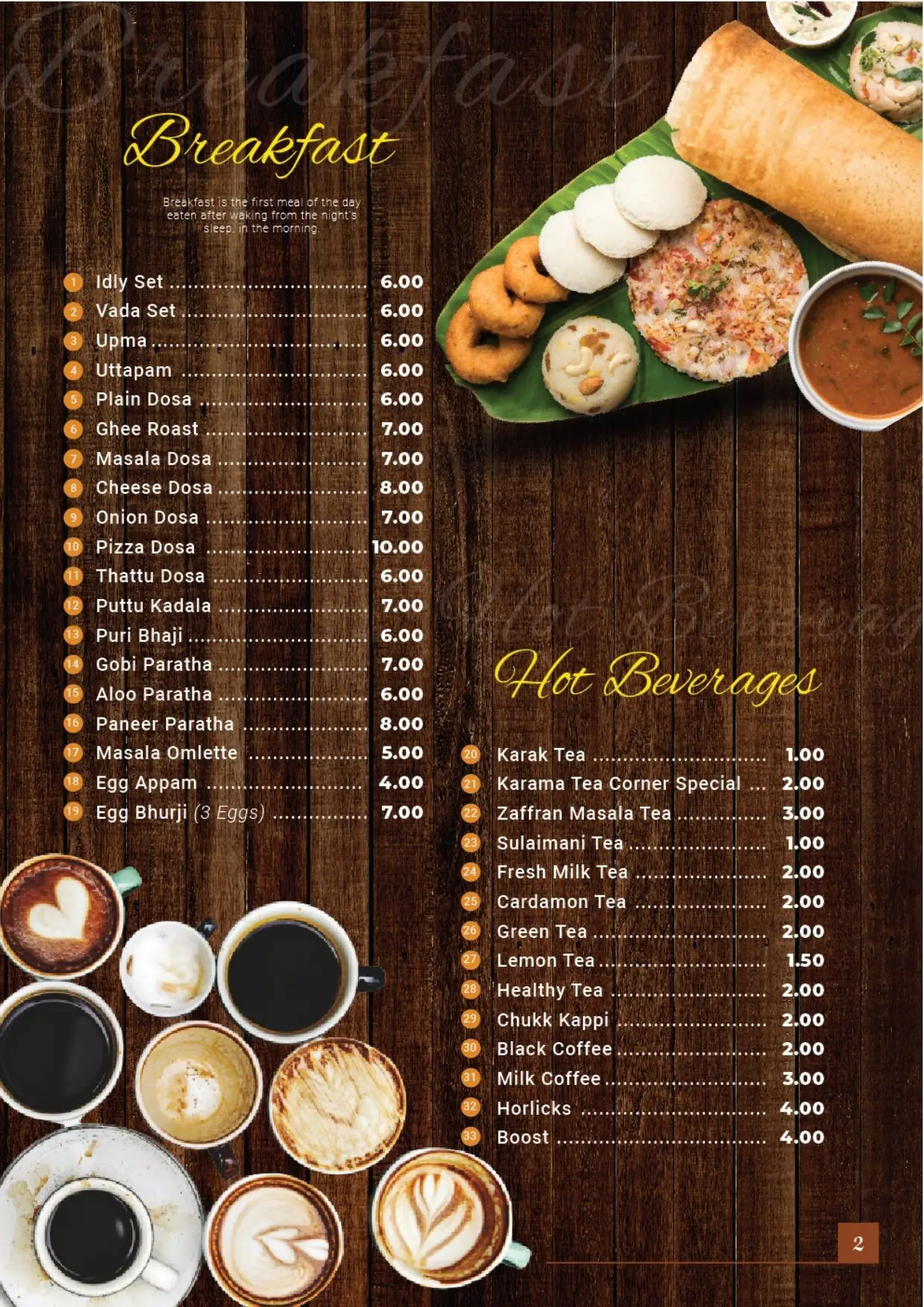 Karama Tea Corner Menu in Al Karama, Dubai 