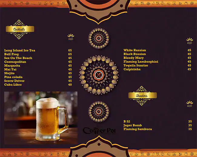 Copper Pot Menu in Panorama Hotel Bur Dubai, Mankhool, Dubai 