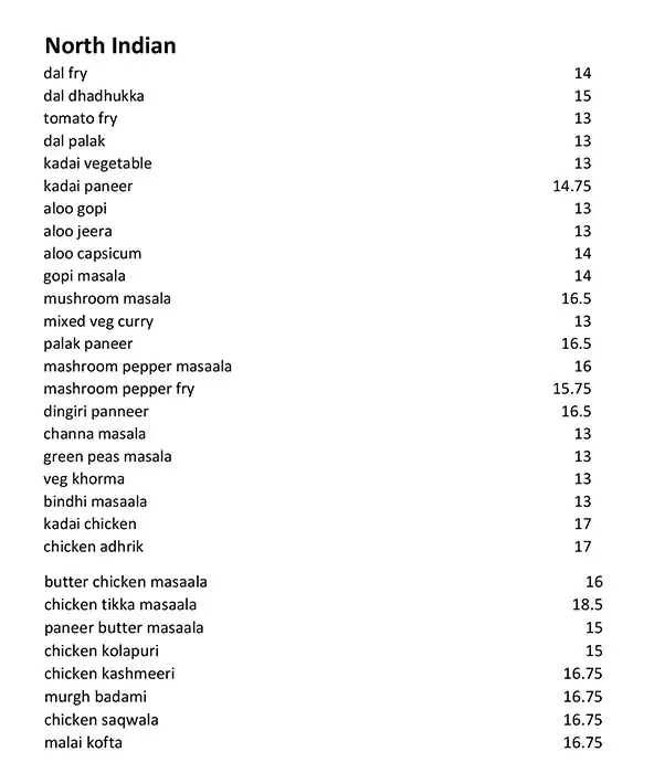 Parambriyam Restaurant Menu in Al Satwa, Dubai 