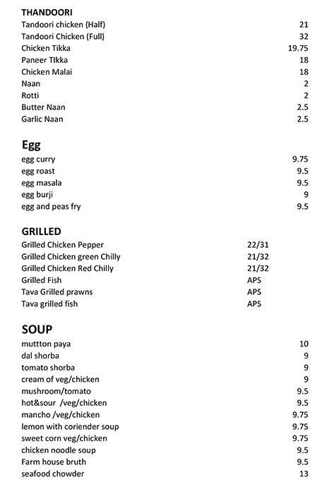 Parambriyam Restaurant Menu in Al Satwa, Dubai 