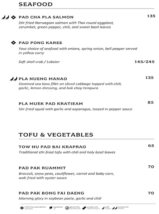 Benjarong - Dusit Thani Dubai Menu 