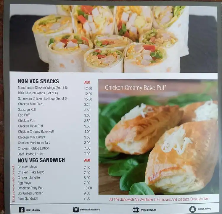 Ginny's - جينيس Menu in Al Karama, Dubai 