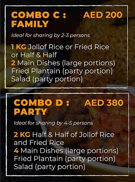 Jollof House Restaurant Menu in Burj Khalifa Area 