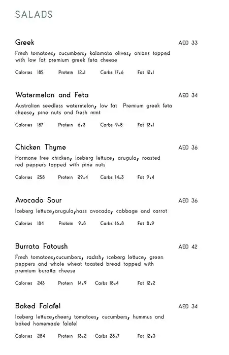 Faya Menu in Emirates Financial Towers, DIFC, Dubai 