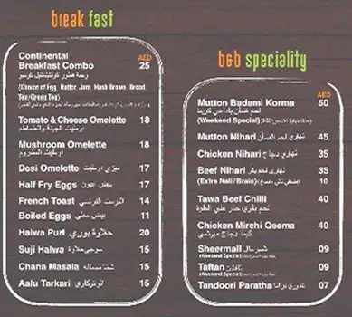 Best restaurant menu near 