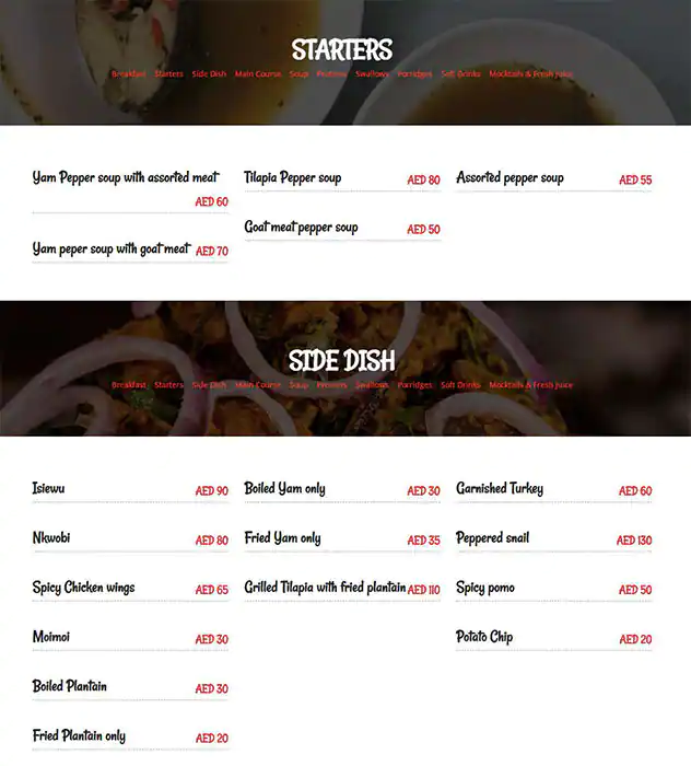 Best restaurant menu near DIFC Dubai