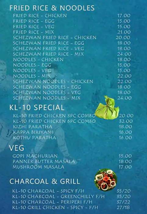 KL 10 Restaurant Menu in Al Karama, Dubai 