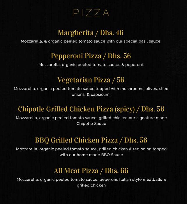 Six Pizza And Pasta Menu in TECOM and around 