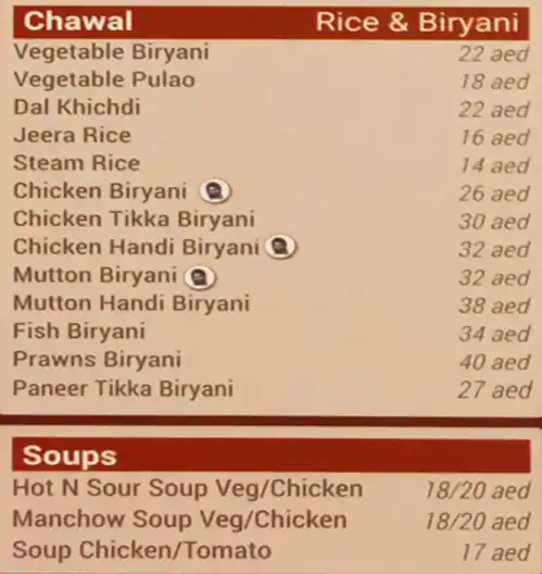 Patiala House - باتيالا هاوس Menu 