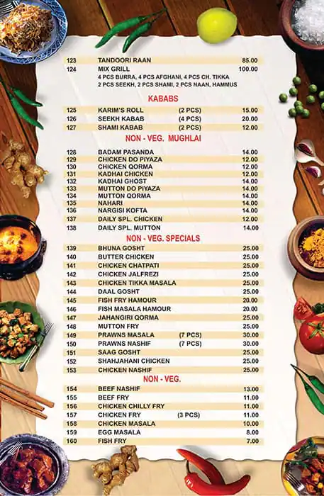 Ashrafi Menu in Al Garhoud, Dubai 