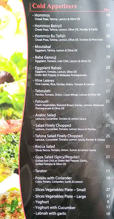 Bu Tafish Menu in Jumeirah 1, Dubai 