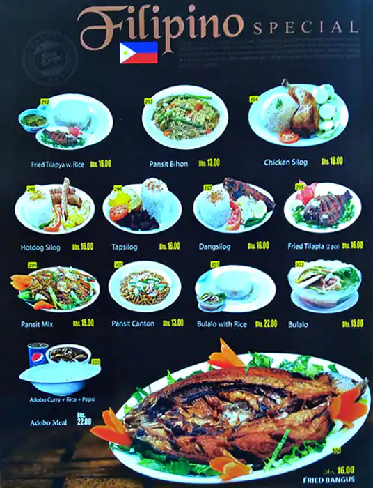 Nice Burger Cafeteria Menu in Al Nahda, Dubai 