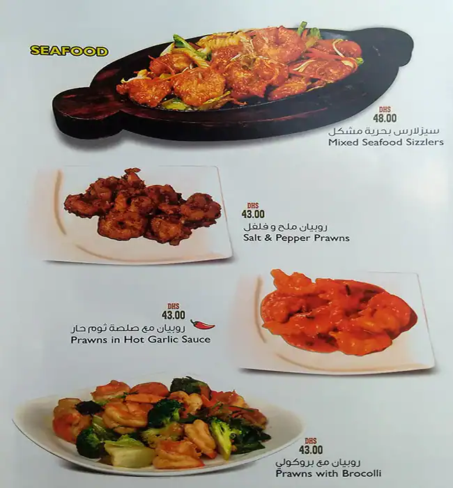 China Garden - حديقة الصين Menu 