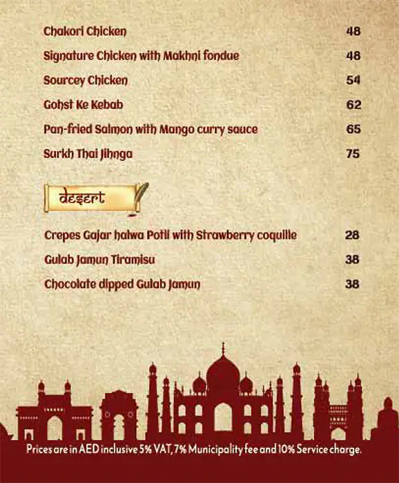 Best restaurant menu near Grandeur Hotel Al Barsha Dubai
