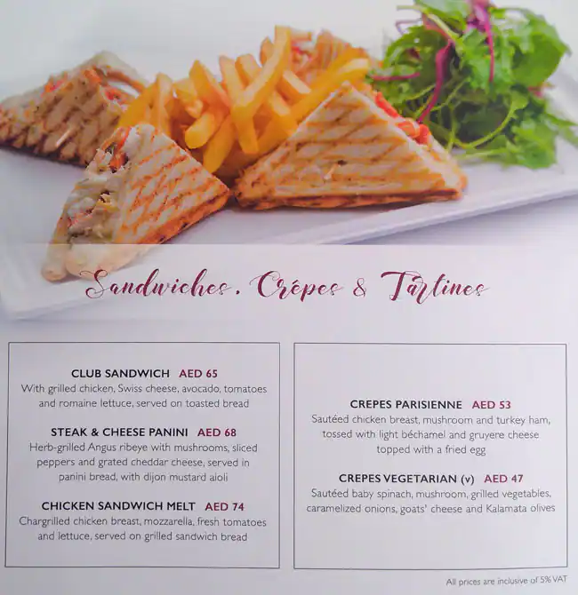 The Square Cafe Menu in Wafi Mall, Umm Hurair 2, Dubai 