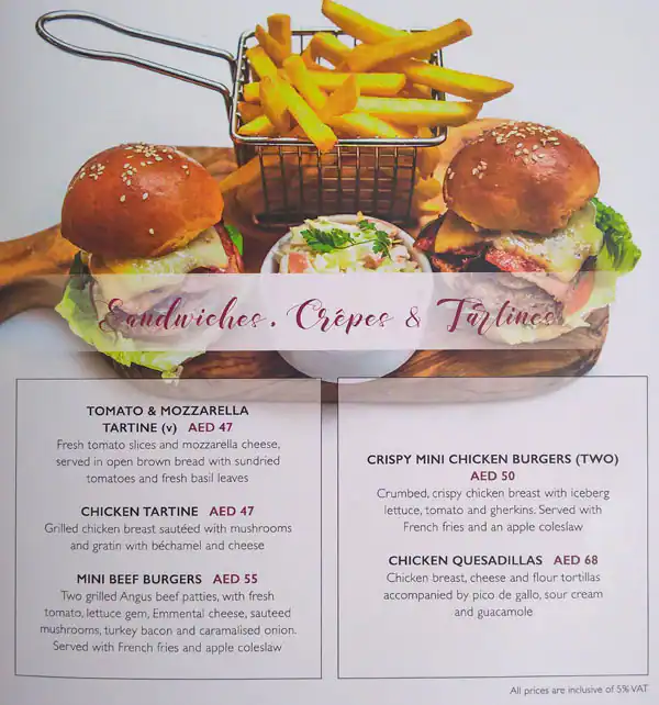 The Square Cafe Menu in Wafi Mall, Umm Hurair 2, Dubai 