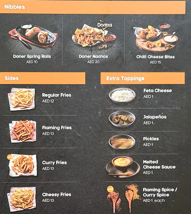 Doner Kebab - دونر كباب Menu in Cluster W, Jumeirah Lake Towers, Dubai 