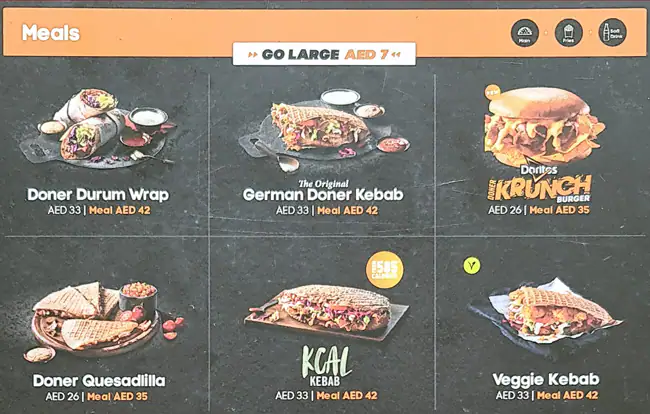Doner Kebab - دونر كباب Menu in Cluster W, Jumeirah Lake Towers, Dubai 