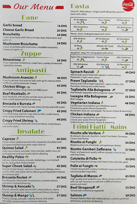 Best restaurant menu near Cluster F Jumeirah Lake Towers Dubai