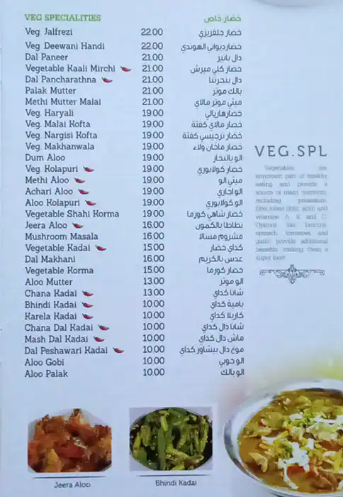 Shahi Mughal Menu in Al Karama, Dubai 