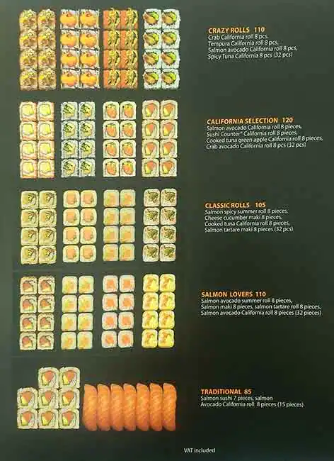 Sushi Counter - سوشي كاونتر Menu 