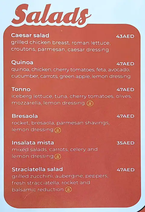 Rossovivo - روسوفيفو Menu in Dubai Media City, Dubai 