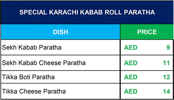 Lahore Darbar Menu in Naif, Dubai 