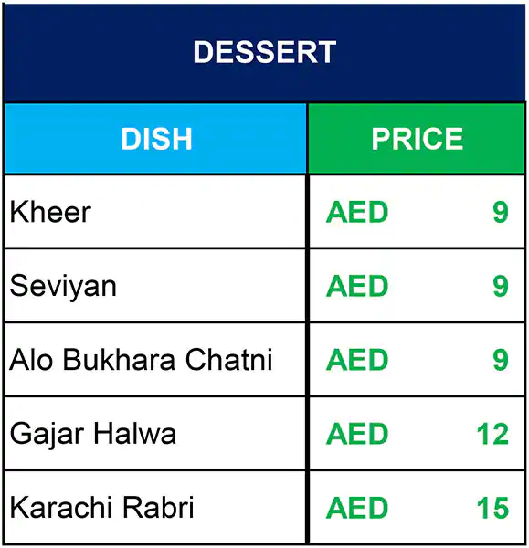 Lahore Darbar Menu in Naif, Dubai 