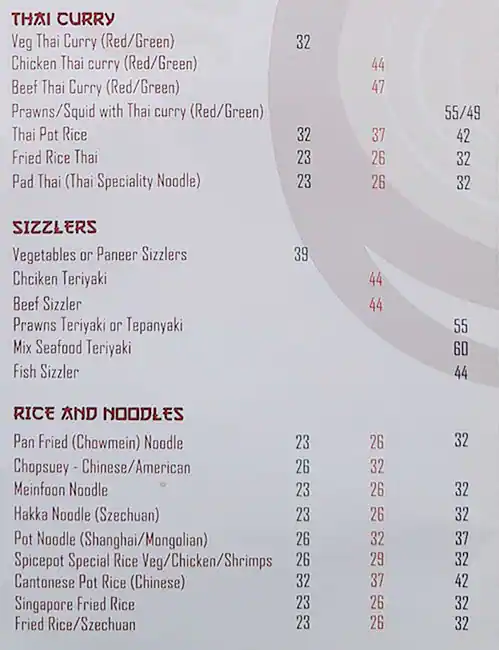 Spice Pot Menu in Cluster D, Jumeirah Lake Towers, Dubai 